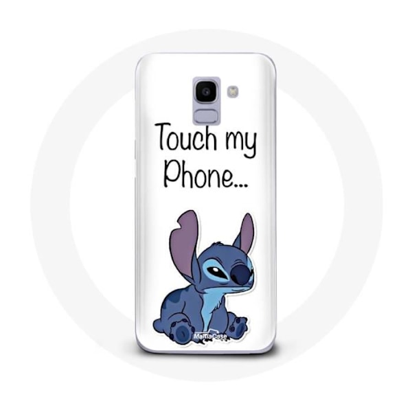 Skydd för Samsung Galaxy A8 2018 Lilo och Stitch söt vit bakgrund