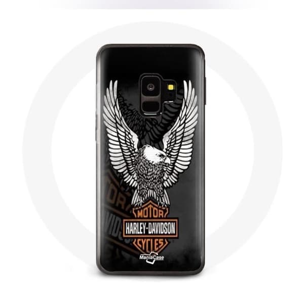 Coque - Harley Davidson - Samsung Galaxy S9 - Sort - Ørn logo - Hård