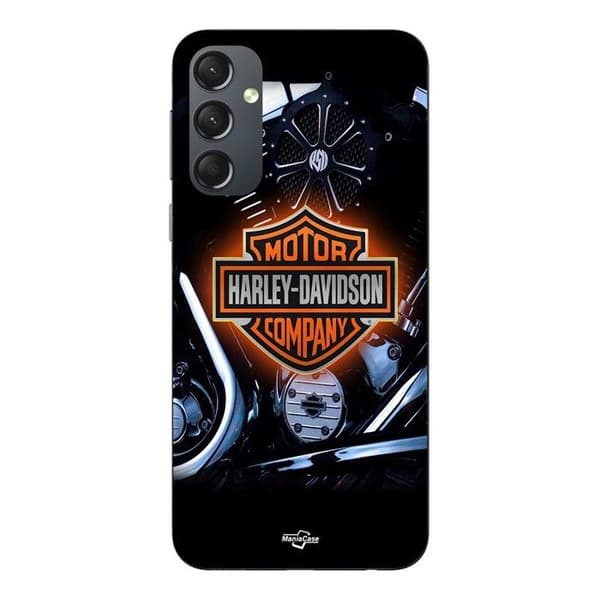 Telefoncase - MANIACASE - Samsung Galaxy A34 - Silikon - Mjuk - Harley Davidson-logotyp