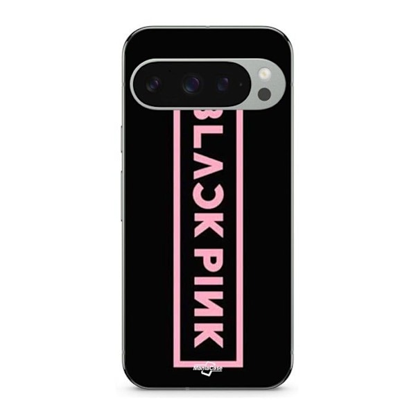 Coque - MANIACASE - Google Pixel 9 Pro - Svart - Blackpink-logotyp - Mjuk Svart