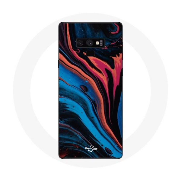 Cover til Samsung Galaxy Note 9 Abstrakt tekstur blå sort rød