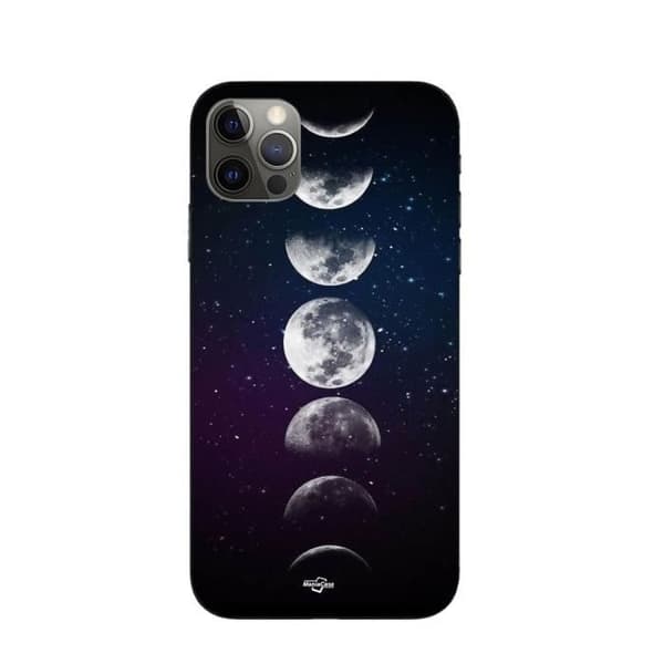 Cover - MANIACASE - iPhone 15 Pro Max - Sort - Måne - Blød Svart