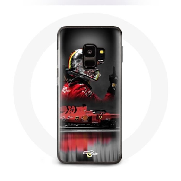 Coque för Samsung Galaxy S9 Plus Formel 1 Sebastian Vettel F1-förare Röd