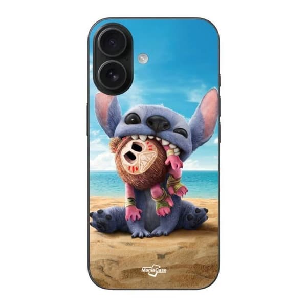 Coque Iphone 16 Plus Stitch ja Moana Kakamora Maniacase