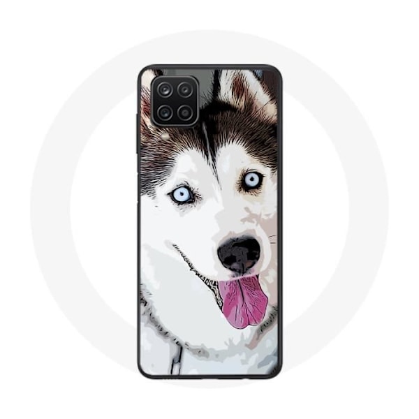 Coque för Samsung Galaxy A42 5G Siberisk Husky Vita med Blå Ögon