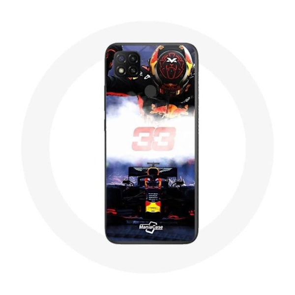 Coque Xiaomi Redmi 9C Formel 1 Max Verstappen Formel 1 förare svart röd och gul
