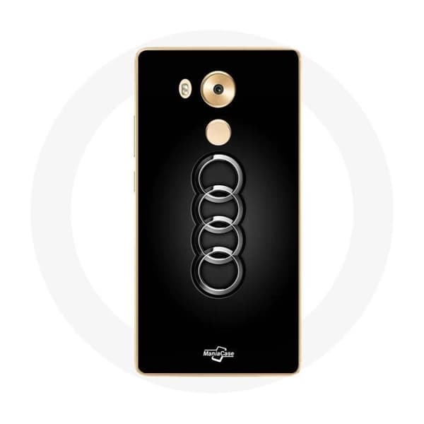 Cover til Huawei Mate 8 Audi Logo hubdæksel sort baggrund
