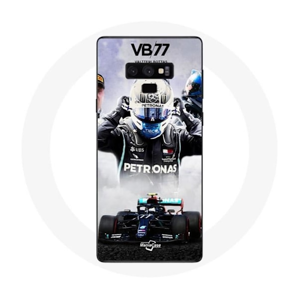 Coque för Samsung Galaxy Note 9 Formule 1 Valtteri Bottas F1-förare Svart