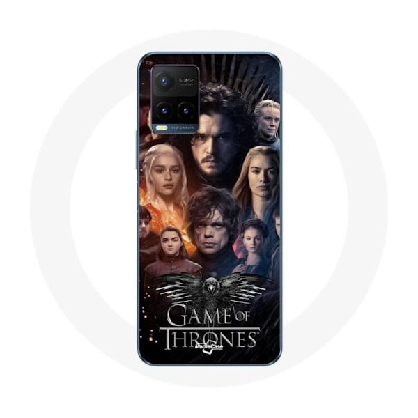 Coque för Vivo Y21s 2021 / Y21 2021 Game of Thrones Säsong 8 Järntronen Affischen för Besättningen Logo Grå Örn
