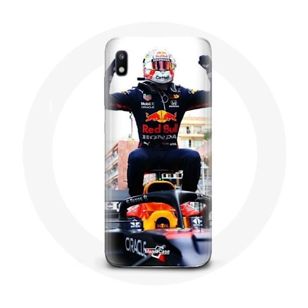 Coque för Samsung Galaxy A10 Formel 1 Max Verstappen F1-förare svart röd och gul