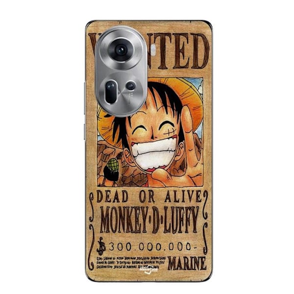 Coque för Oppo Reno 11 5G One Piece Wanted Poster Monkey D. Luffy Maniacase
