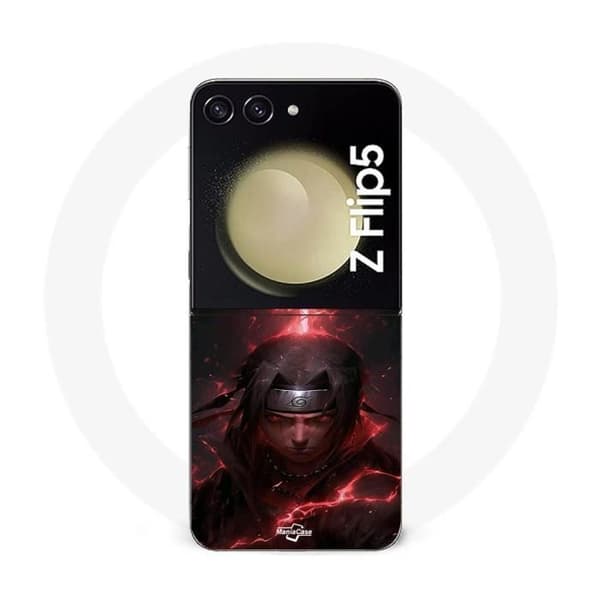 Coque - MANIACASE - Samsung Galaxy Z Flip5 - Itachi Uchiha - Blød - Sort