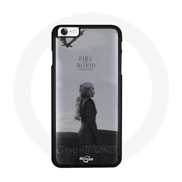 Coque för Iphone 7 Game of Thrones Säsong 8 Daenerys Targaryen eld och blod Järntronen Logotyp Grå