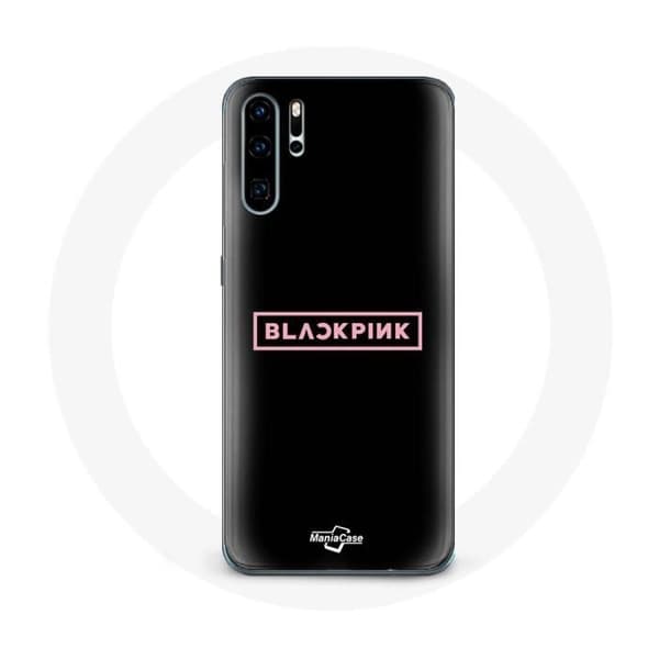Cover til Huawei P30 Pro Blackpink K-pop Gruppe Logo Sort Baggrund