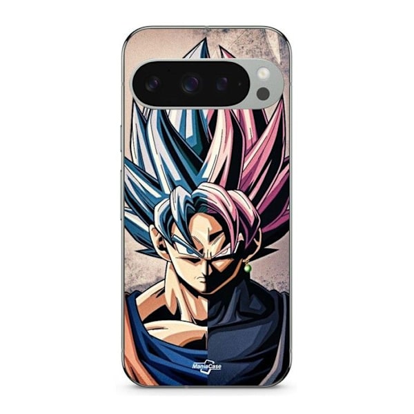 Coque - MANIACASE - Google Pixel 9 Pro - Dragon Ball Z - Goku SSJ - Mjuk i silikon Svart