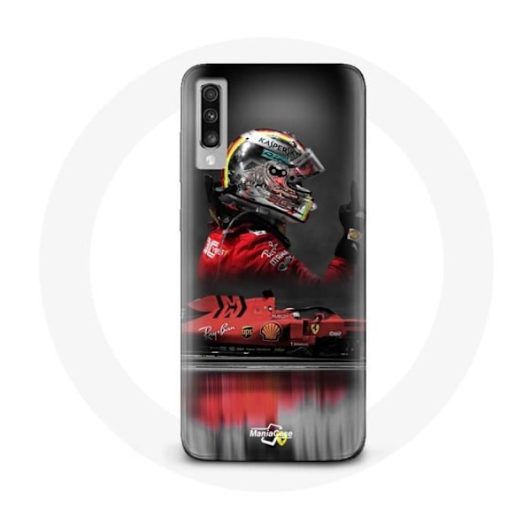 Fodral för Samsung Galaxy A50 Formel 1 Sebastian Vettel F1-förare Röd