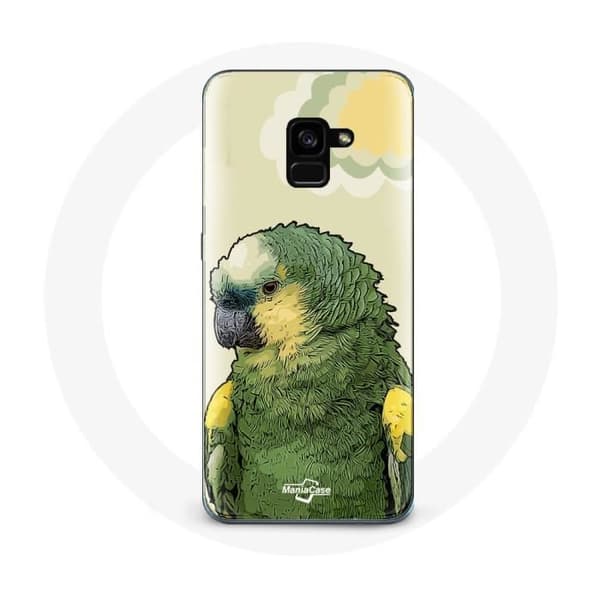 Cover til Samsung Galaxy A8 Plus Amazone Papegøjer Grøn