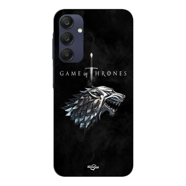 Coque - Maniacase - Samsung Galaxy A25 - Game Of Thrones House Stark - Flexibel - Svart