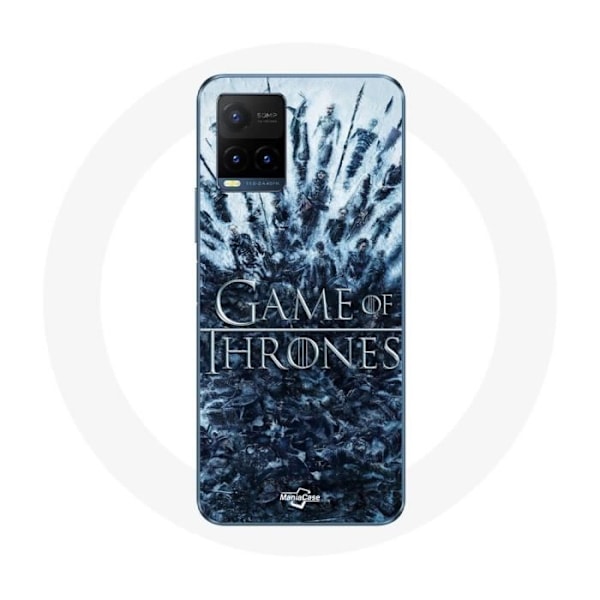 Coque för Vivo Y21s 2021 / Y21 2021 Game of Thrones säsong 8 Episod 1 Järntronen Karaktärer logotyp Grå