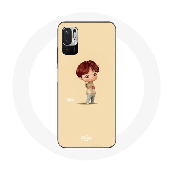 Cover til Xiaomi Redmi Note 10 5G BTS TinyTAN Animation Suga