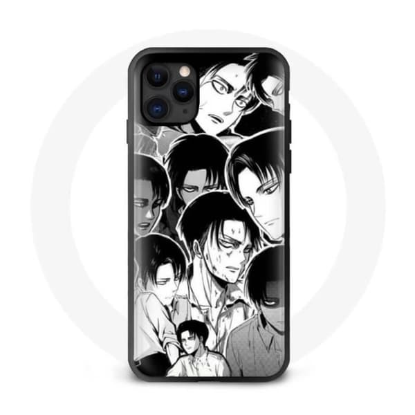 Cover - Maniacase - Iphone 13 Pro - Attack On Titan - Blød - Sort Svart