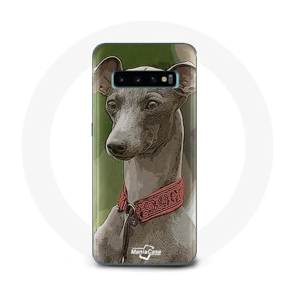 Coque - Samsung - Galaxy S10 - Souple - Lévrier greyhound - Grå Grå