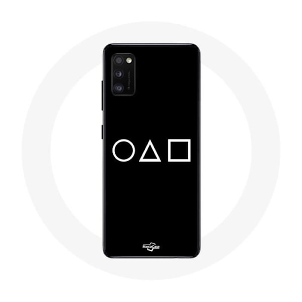 Coque för samsung galaxy S20 plus Squid Game logotyp symboler cirkel kvadrat triangel Svart bakgrund