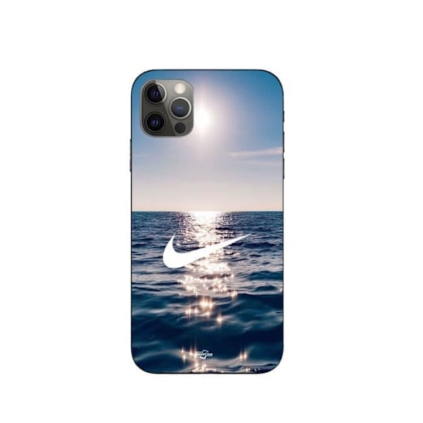 Coque - Maniacase - Iphone 12 Pro Max - Nike-logga Vit - Mjuk - Silikong svart