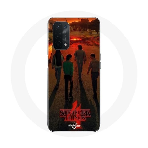 Coque för Oppo A74 5G Stranger Things Säsong 4 Affisch Konst Team av den Nya Teorin
