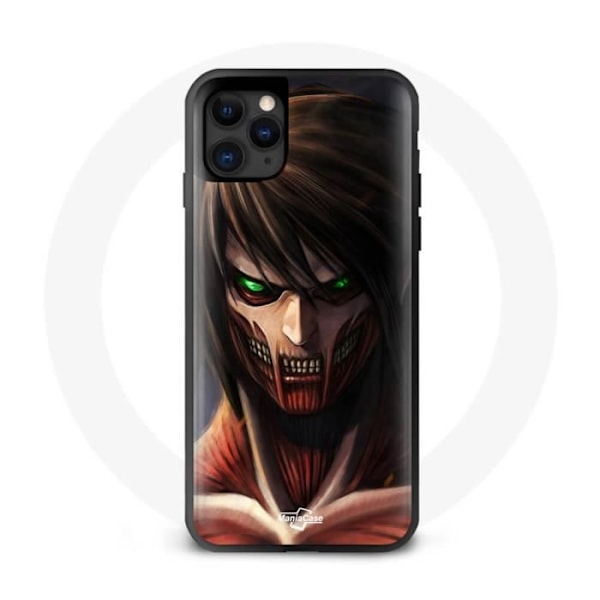 Coque - Maniacase - Iphone 12 Pro Max - Eren Yeager - Silikon - mjuk svart