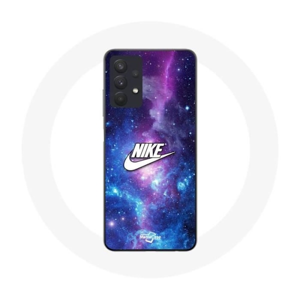 Coque - Maniacase - Samsung A32 4G - Nike-logotyp vit - Silikon - Mjuk svart