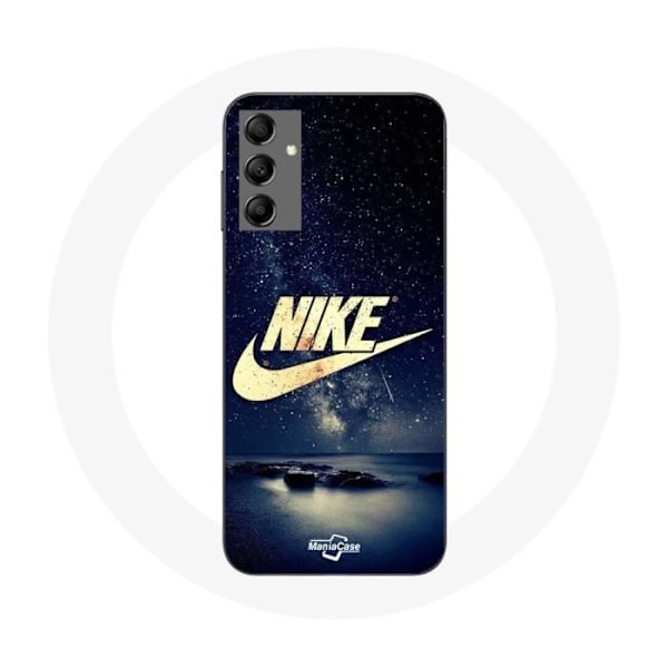 Coque - Maniacase - Samsung Galaxy A14 5G - Nike-logotyp - Svart - Mjuk - Sportig Doré, Stjärnig Natt
