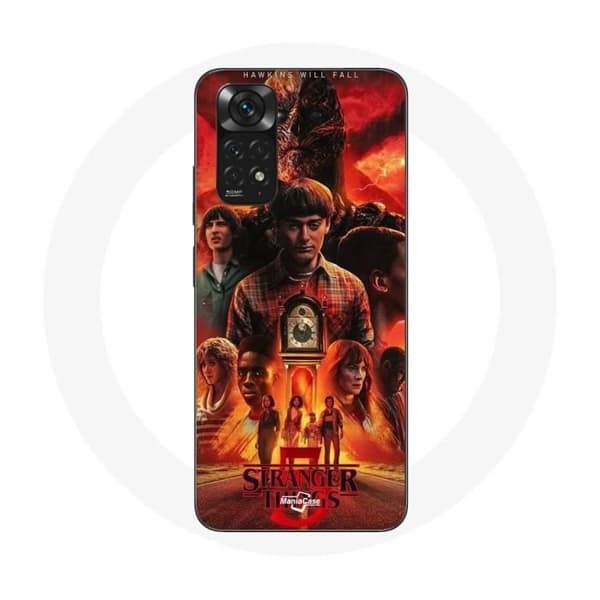 Coque - Maniacase - Xiaomi Redmi Note 11 4G - Sort - Blød - Stranger Things Sæson 5