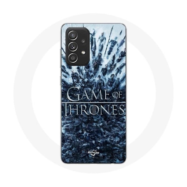 Coque för Samsung Galaxy A33 5G Game of Thrones säsong 8 Avsnitt 1 Le Trône de Fer Karaktärer logotyp Grå