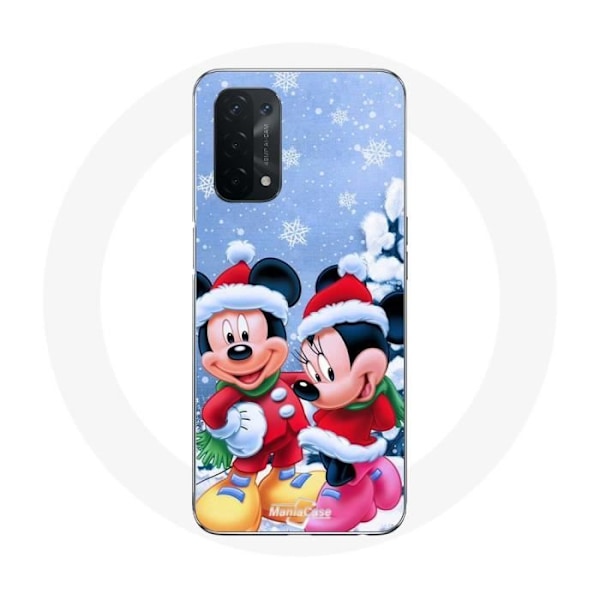 Skal till Oppo A74 5G på juldagen Mickey Mouse och Minnie Mouse
