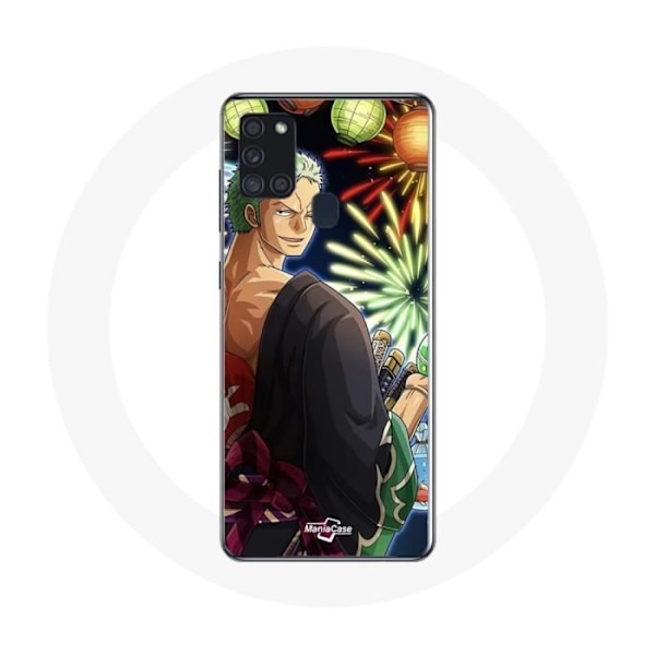 Coque - maniacase - Samsung Galaxy A21s - One Piece God Jul - Skydd - Mjuk Svart