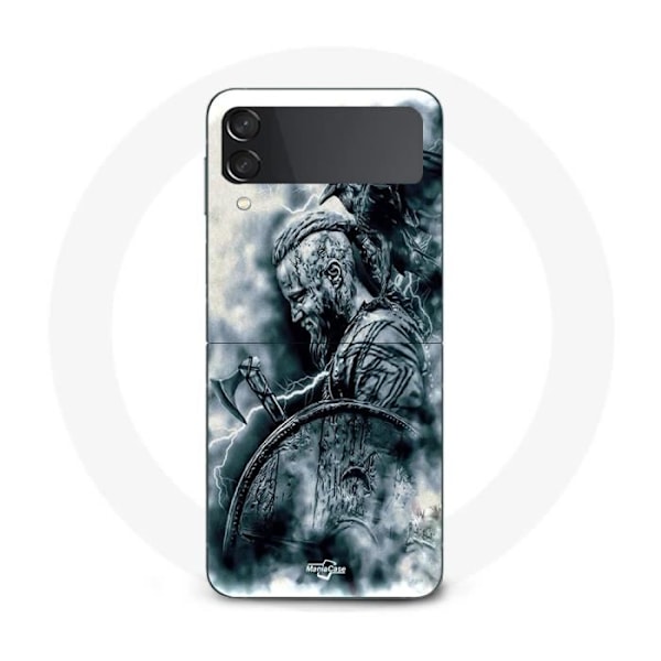 Coque Samsung Galaxy Z Flip4 vikings ragnar lothbrok sköld korp