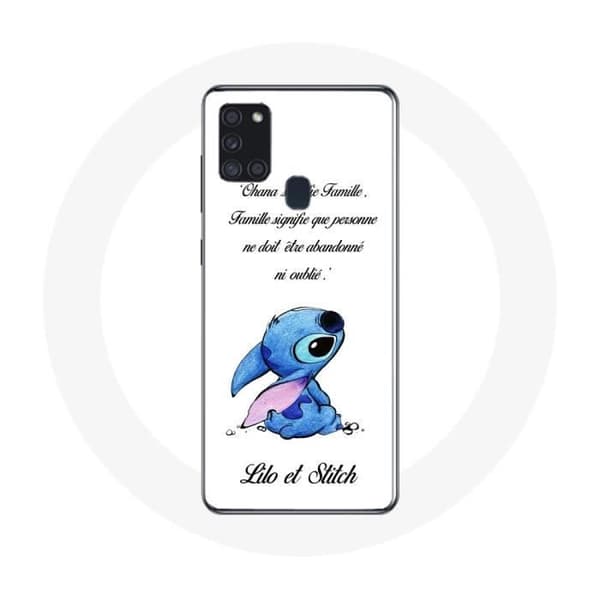 Coque - Maniacase - Galaxy A21S - Lilo och Stitch - Flexibel - Vit Vit