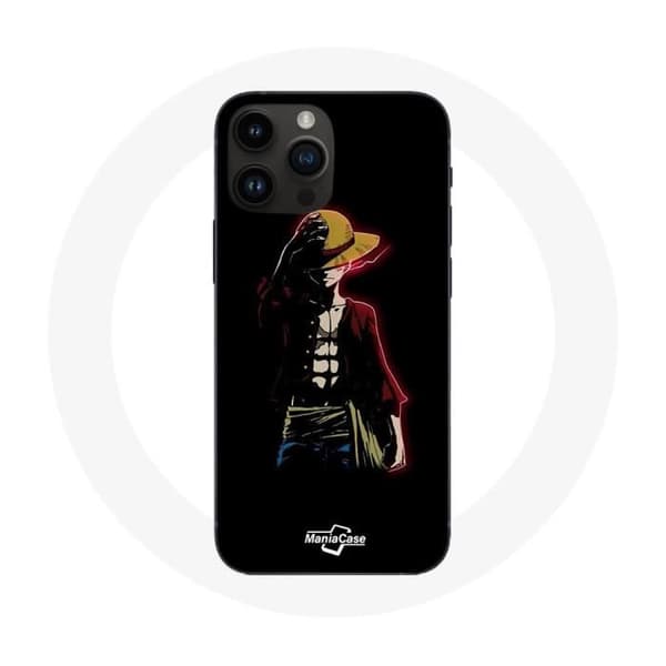 Coque - Maniacase - Iphone 14 Pro Max - One Piece Manga Anime Luffy - Sort - Fleksibel svart