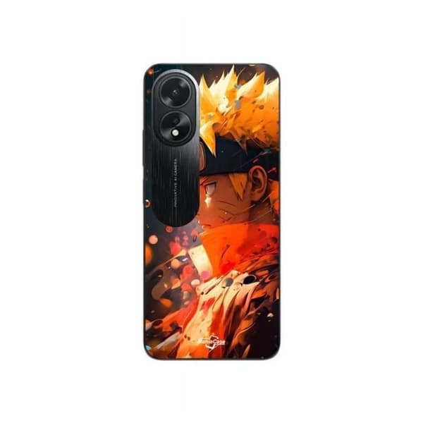 Coque - MANIACASE - Oppo A58 - Naruto Uzumaki - Blød - Sort