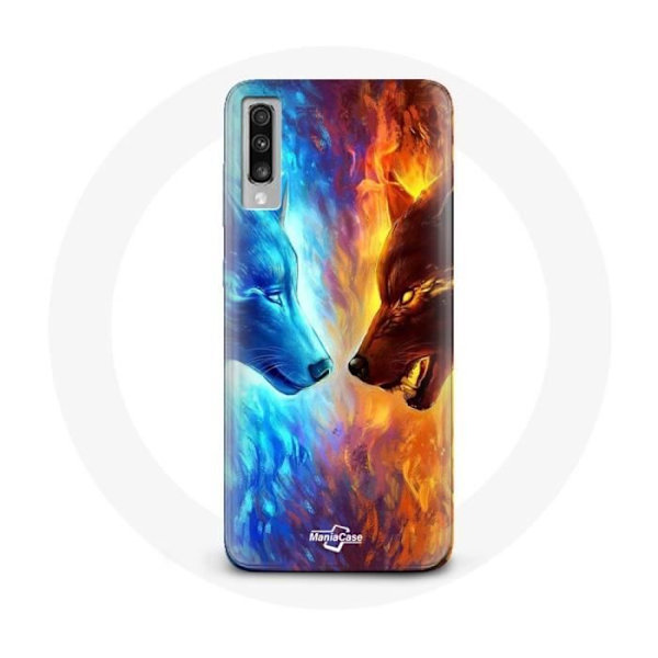Samsung Galaxy A70 Ice and Fire Wolf Case