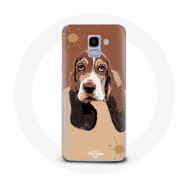 Skyddsfodral för Samsung Galaxy J6 2018 Basset Hound hundansikte