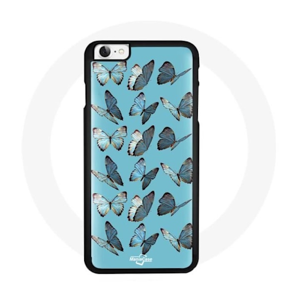 iPhone 5 cover med blå sommerfugle
