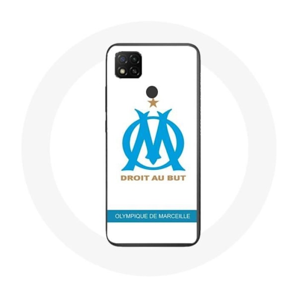 Coque Xiaomi Redmi 9C Olympique de Marseille Logotyp Vit Bakgrund