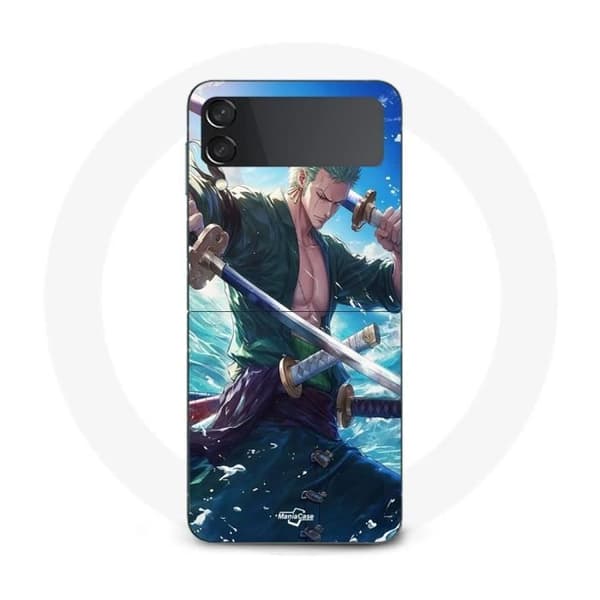 Coque - One Piece - Samsung Galaxy Z Flip3 - Roronoa Zoro - Blød - Sort