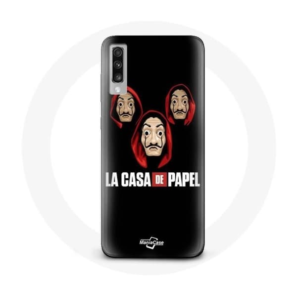 Coque - Rahat - Samsung Galaxy A50 - Pehmeä - Musta - Naamari ja Logo