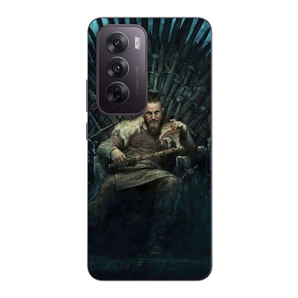 Coque för Oppo Reno 12 5g vikings ragnar lothbrok jerntrone game of thrones Maniacase Svart