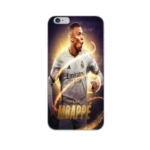 Coque - Maniacase - iPhone 6 Plus - Kylian Mbappe - Sort - Fleksibel Svart