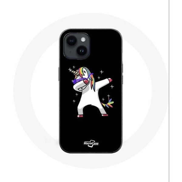 Skal för Iphone 14 - Maniacase - Dab enhörning - Mjuk - Flerfärgad - Unisex Flerfärgad
