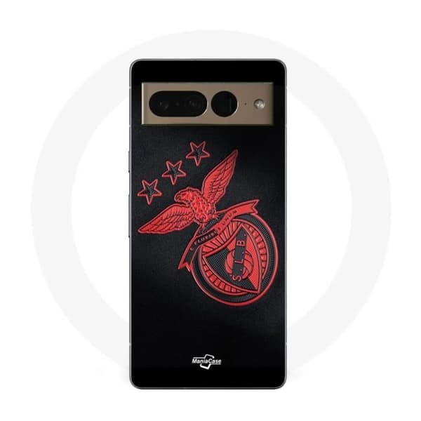 Cover - Maniacase - Google Pixel 7 Pro - Sort - Blød - Benfica Mønster Svart